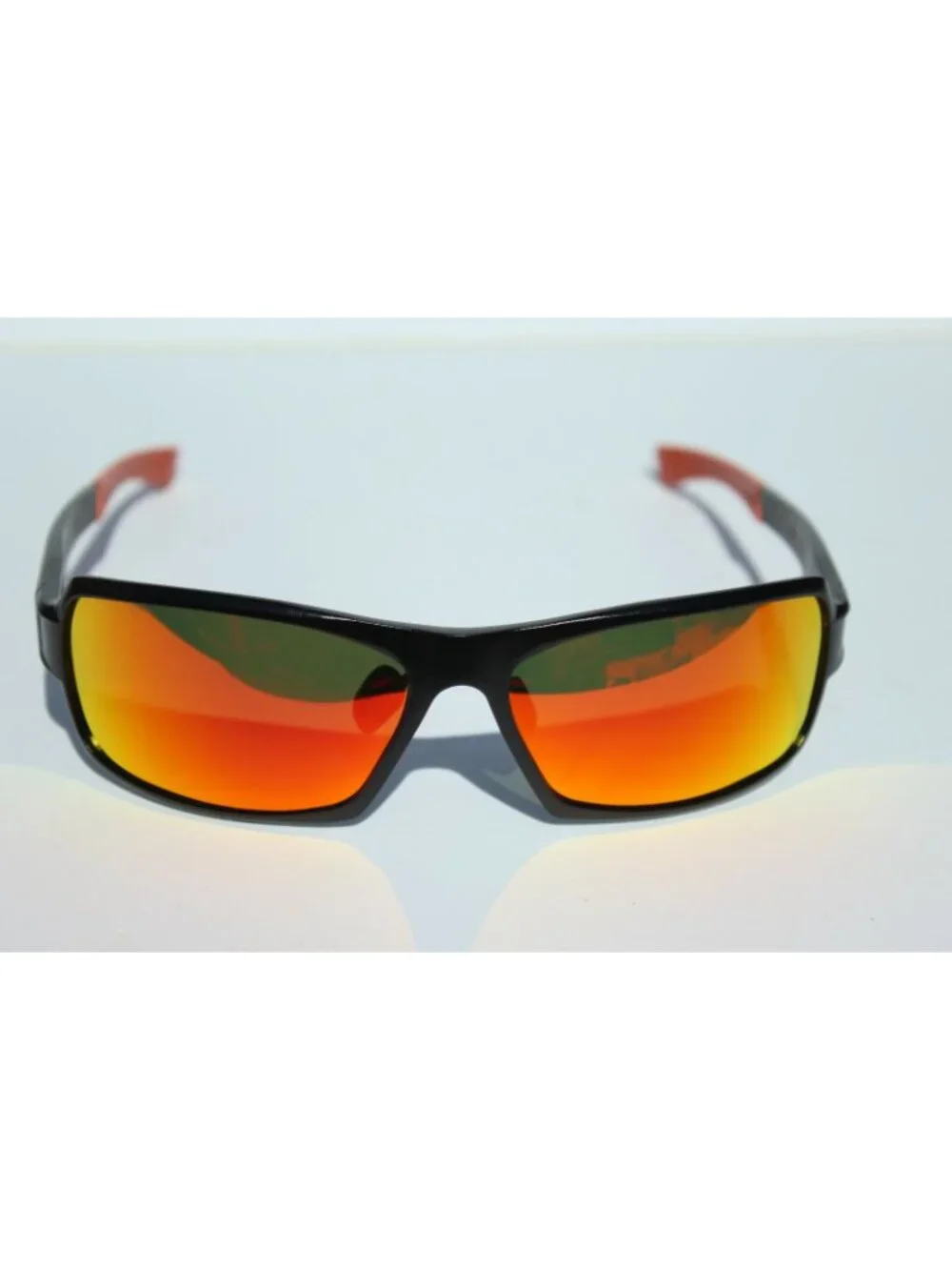 BREED Cosmos POLARIZED Sunglasses Black/Orange Red Mirror NEW $195 BSG013BK
